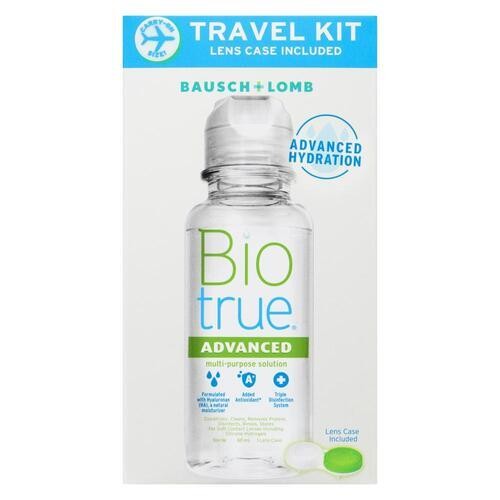 Bausch + Lomb Biotrue Advanced Travel Kit Multi Purpose Solution + Lens Case 60 ml