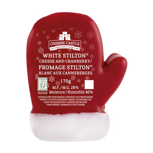 Coombe Castle Cheese Seasonal Santa Mitt Stilton With Cranberry 170 g