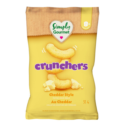 Simply Gourmet Crunchers Baby Snack Cheddar Style 32 g