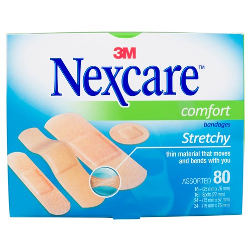 3M Nexcare Comfort Stretchy Bandages 80 Pack 1 EA