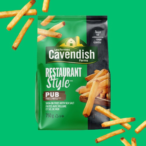 Les Fermes Cavendish Frites de style pub restaurant 750 g