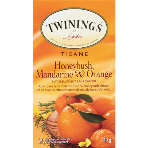 Twinings Herbal Tea Honeybush Mandarin & Orange 20 Tea Bags