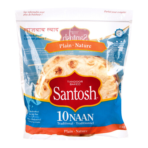 Santosh Naan Plain 1 kg (frozen)