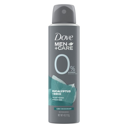Dove Men+Care Deodorant Spray Eucalyptus & Birch 0% Aluminum Free Deodorant 113 g