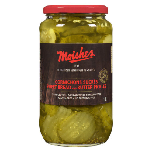 Moishes Gluten-Free Pickles Sweet Bread & Butter 1 L