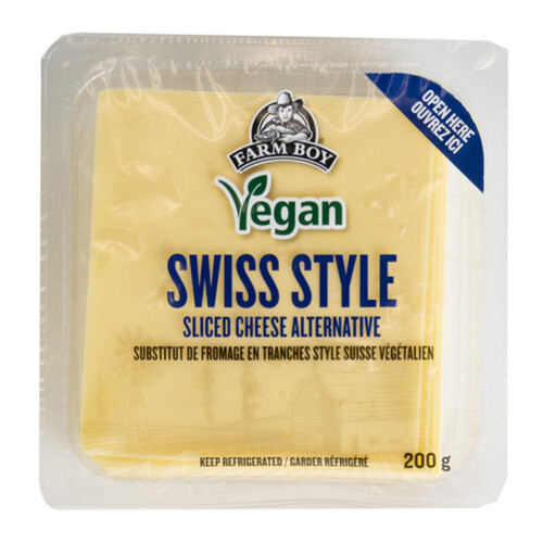 Farm Boy Vegan Sliced Cheese Alternative Swiss-Style 200 g