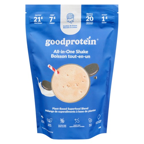 Good Protein Plant Based Superfood Blend All-In-One Shake Cookies & Cream 440 g
