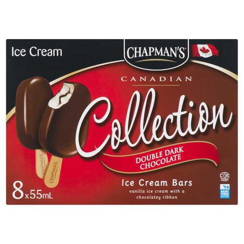 Chapman's Ice Cream Bars Double Dark Chocolate 8 Pack 440 ml
