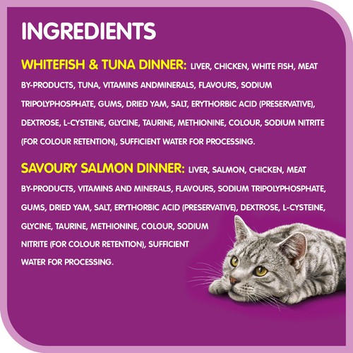 Whiskas Selections Adult Wet Cat Food Seafood Paté  12 x 100 g