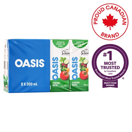 Oasis Juice 10 vegetable cocktail 8 x 200 ml