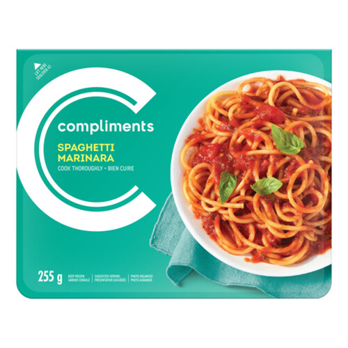 Compliments Frozen Entree Spaghetti Marinara 255 g