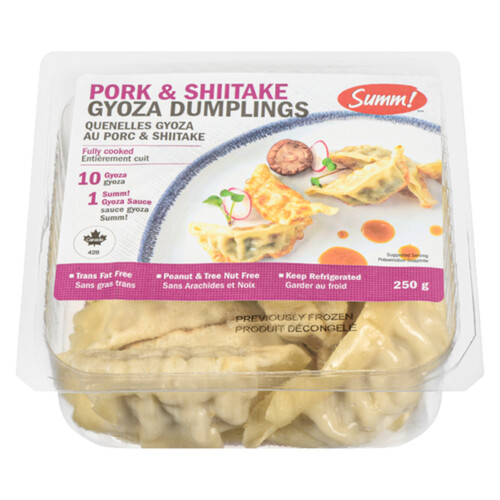 Summ! Tree Nut Free & Fat Free Gyoza Dumplings Pork & Shiitake 250 g (frozen)