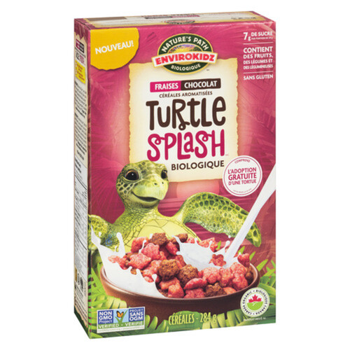 Nature's Path Organic Cereal Turtle Splash Strawberry Chocolate 284 g