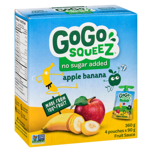 GoGo Squeez Fruit Sauce Apple Banana 4 x 90 g