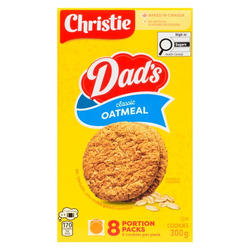 Dads Original Oatmeal Cookies 8 Individually Wrapped Packs 300 g