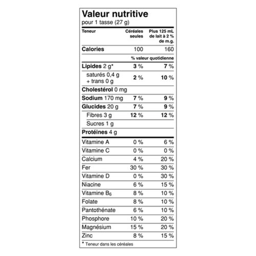 cheerio nutritional information