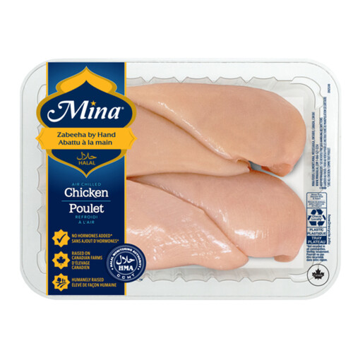 Mina Halal Chicken Breasts Boneless Skinless 4 Pieces