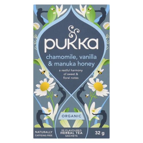 Pukka Organic Herbal Tea Chamomile Vanilla & Manuka Honey 20 Tea Bags