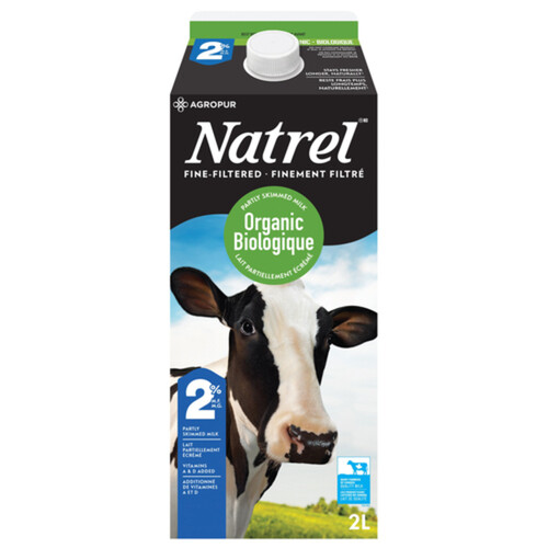 Natrel Organic 2% Milk Partly Skimmed 2 L