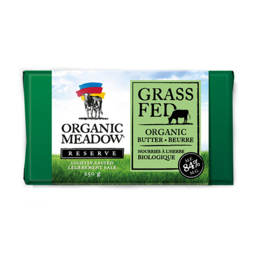 Organic Meadow Organic Butter Grass Fed Lightly Salted 250 g