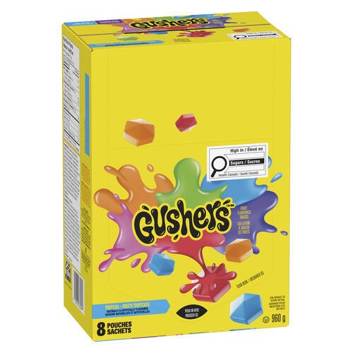 Gushers Fruit Flavoured Snacks Tropical 8 Pack 960 g