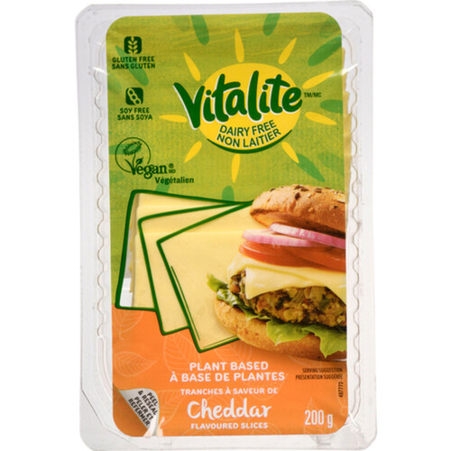Vitalite Plant Based Sliced Cheese Cheddar Flavored 200 g