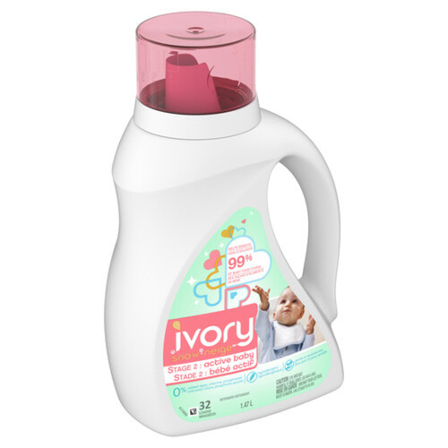 Ivory Snow Stage 2 Active Baby Liquid Laundry Detergent 32 Loads 1.47 L