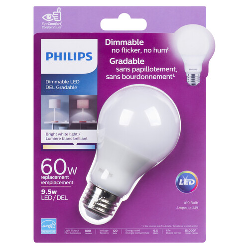 Philips Light Bulbs 9W LED Bright White 1 EA