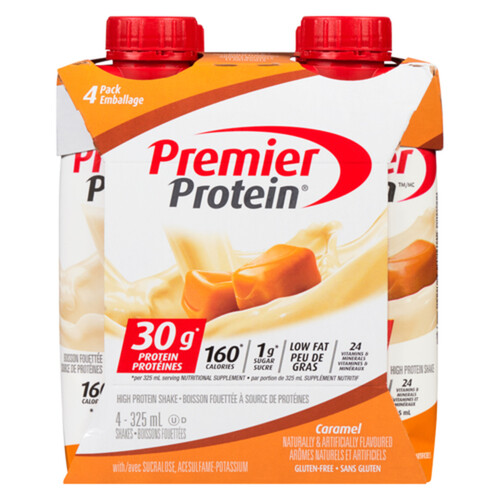 Premier Protein Gluten-Free Whey Protein Shake Caramel 4 x 325 ml
