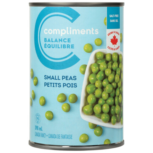 Compliments Balance Small Peas Salt-Free 398 ml