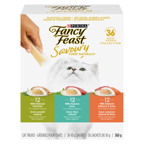 Fancy Feast Cat Treats Savoury Puree 360 g