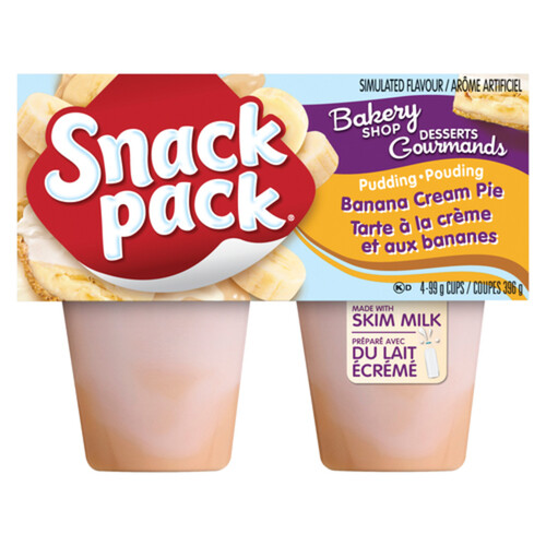 Snack Pack Pudding Banana Cream Pie 4 x 99 g