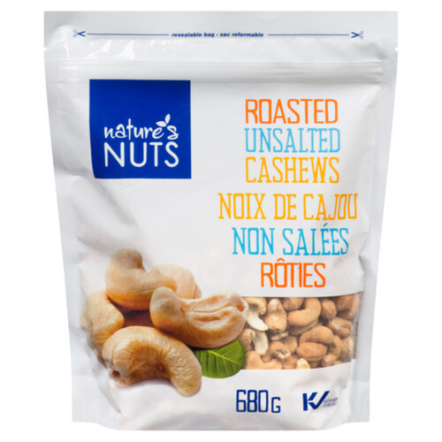 Nature's Nuts Whole Roasted Unsalted Cashew 680 g