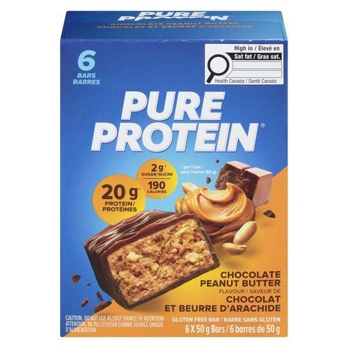 Pure Protein Gluten-Free Bar Chocolate Peanut Butter Value Pack 6 x 50 g