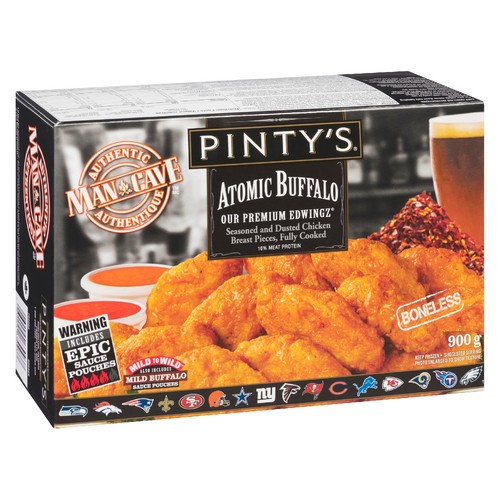 Pinty's Man Cave Atomic Frozen Buffalo Chicken 900 g