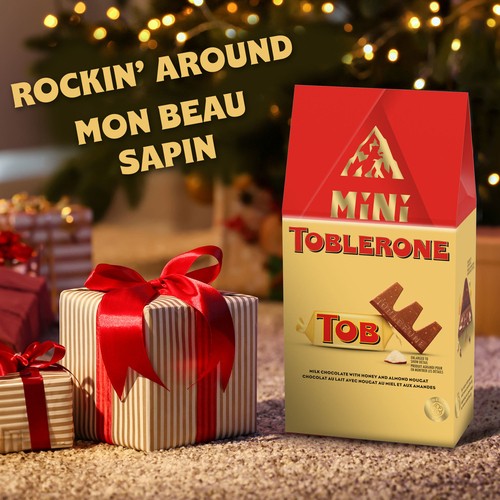 Toblerone Minis Milk Chocolate Bars With Honey & Almond Nougat 120 g