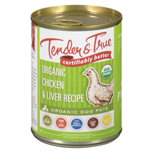 Tender & True Organic Wet Dog Food Chicken & Liver 354 g