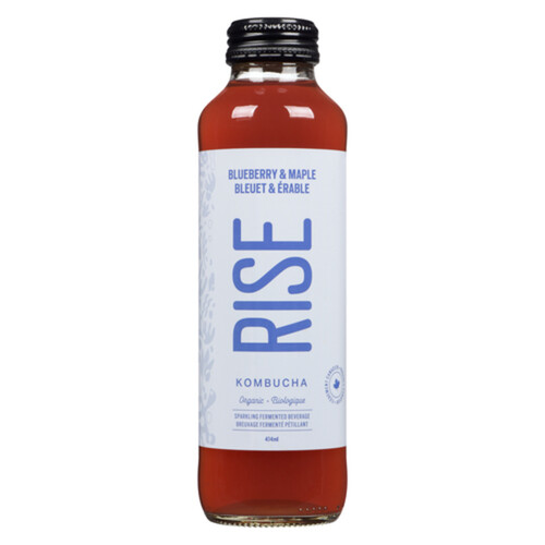 Rise  Organic Kombucha Tea Blueberry & Maple 414 ml (bottle)