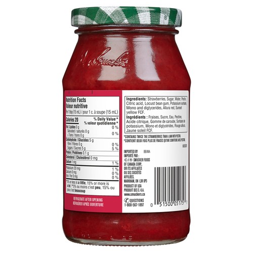 Smucker's Jam Double Fruit Strawberry 390 ml