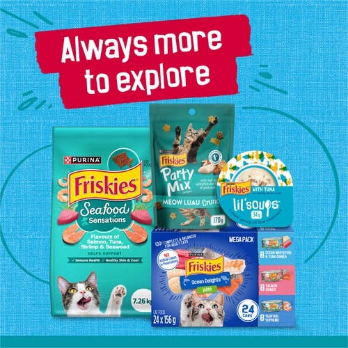 Friskies Tasty Treasures Wet Cat Food Ocean Fish and Tuna in Sauce 156 g