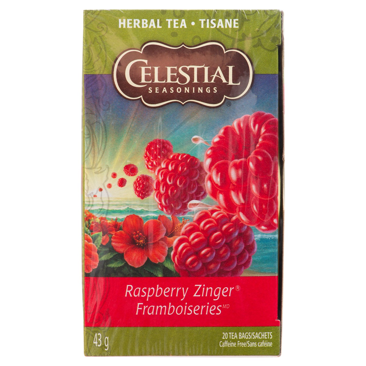 Celestial Tea Raspberry Celestial Seasonings Herbal Tea Raspberry Zinger 20 Tea Bags - Voilà ...
