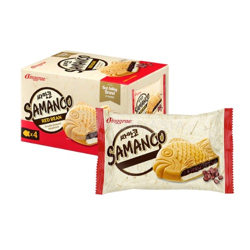 Binggrae Samango Frozen Sandwich Red Bean 4  x 150 ml