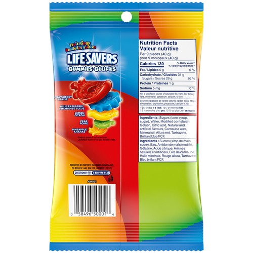 Lifesavers Gummies Candy Fruit Rings 180 g