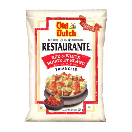Old Dutch Gluten-Free Restaurante Tortilla Chips Red & White 275 g