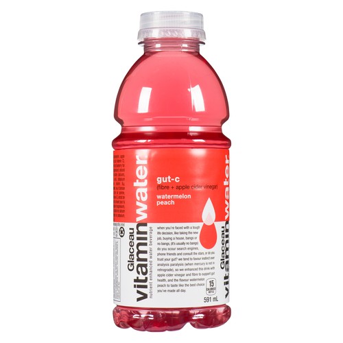 Glacéau Vitamin Water Gut-C Watermelon Peach 591 ml (bottle)