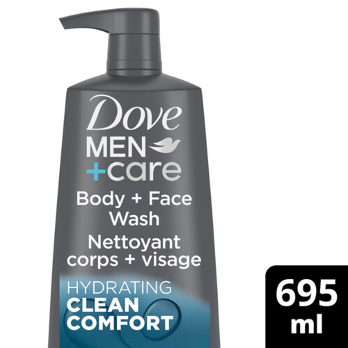 Dove Men+Care Body + Face Wash Hydrating Clean Comfort Micromoisture 695 ml
