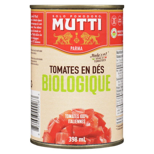 Mutti Organic Diced Tomatoes 398 ml