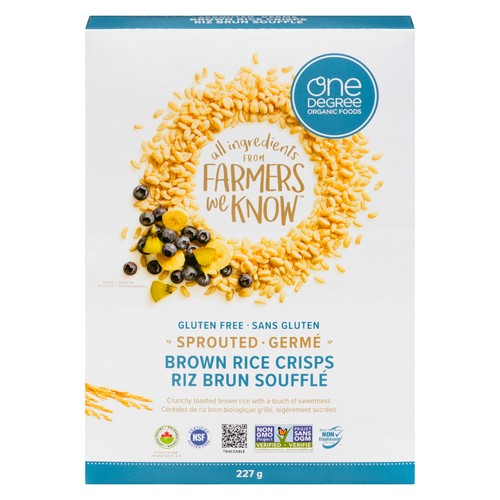 One Degree Gluten Free Sprouted Cereal Brown Rice Crisps 227 g