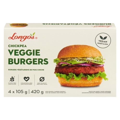 Longo's Frozen Veggie Burgers Chickpea 420 g