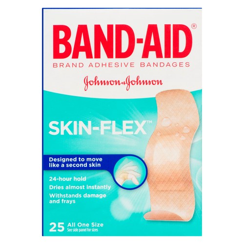 Band-Aid Skin Flex Bandages All One Size 25 EA